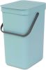 Brabantia Sort & Go Afvalemmer/Opberger 12 L Lichtblauw online kopen