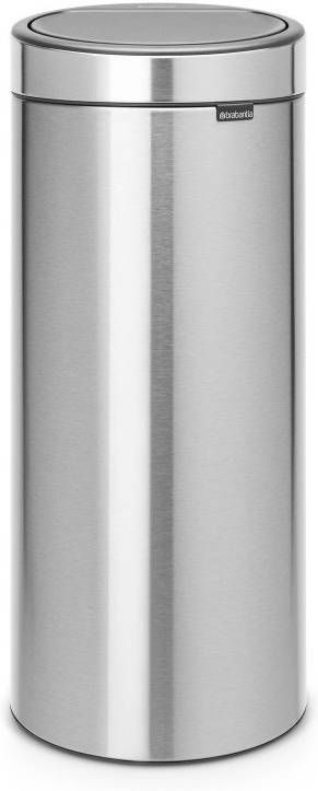 Brabantia Touch Bin Afvalemmer 30 Liter Met Kunststof Binnenemmer Matt Steel Fingerprint Proof online kopen