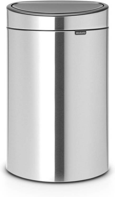 Brabantia Touch Bin Afvalemmer 40 Liter Met Kunststof Binnenemmer Matt Steel Fingerprint Proof online kopen