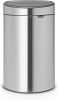 Brabantia Touch Bin Afvalemmer 10 + 23 Liter Met 2 Kunststof Binnenemmers Matt Steel online kopen