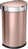 Simplehuman Afvalemmer Semi Round Sensor Rvs Incl. Liner Pocket 45 Liter Rose Gold online kopen