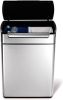 Simplehuman Rectangular Touch Bar Gft Prullenbak 24 + 24 Liter Zilverkleurig online kopen