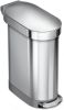 Simplehuman Slimline Prullenbak 45 Liter Zilver online kopen